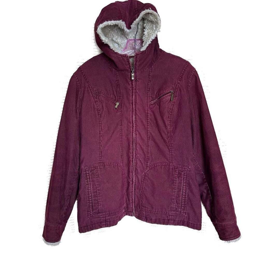 Vintage Y2K NorthCrest Corduroy Trucker Jacket Sherpa Lined Sz M